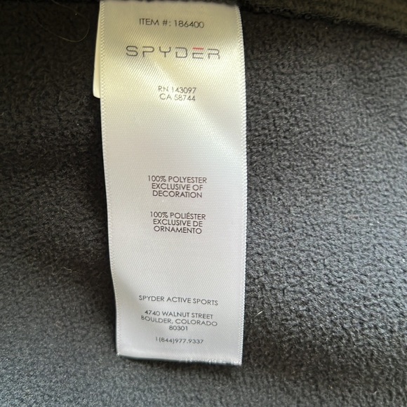 Spyder Men's 3/4 zip pullover sweatshirt fleece lined - Picture 5 of 8